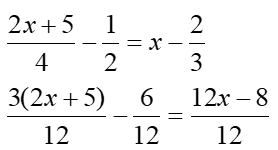 Equations avec fractions